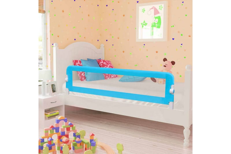 Turvalaita sänkyyn 2 kpl sininen 150x42 cm - Sininen - Huonekalut - Lasten kalusteet - Lastensängyt & juniorisängyt