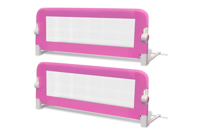 Turvalaita sänkyyn 2 kpl vaaleanpunainen 102x42 cm - Pinkki - Huonekalut - Lasten kalusteet - Lastensängyt & juniorisängyt