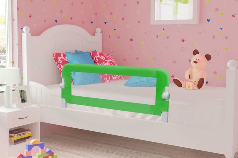 Turvalaita sänkyyn 2 kpl vihreä 102x42 cm - Vihreä - Huonekalut - Lasten kalusteet - Lastensängyt & juniorisängyt