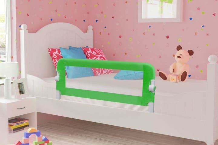 Turvalaita sänkyyn 2 kpl vihreä 102x42 cm - Vihreä - Lastensängyt & juniorisängyt