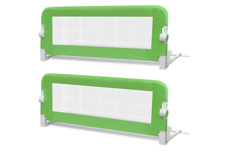Turvalaita sänkyyn 2 kpl vihreä 102x42 cm - Vihreä - Huonekalut - Lasten kalusteet - Lastensängyt & juniorisängyt