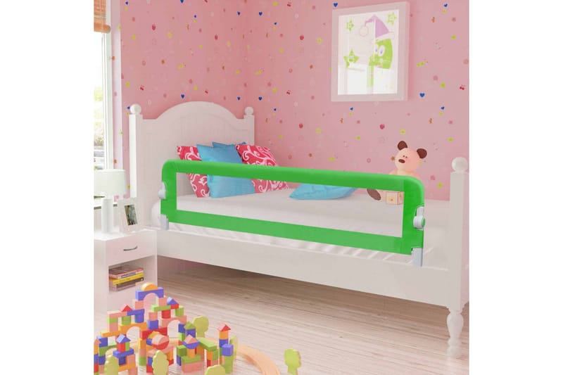 Turvalaita sänkyyn 2 kpl vihreä 150x42 cm - Vihreä - Huonekalut - Lasten kalusteet - Lastensängyt & juniorisängyt