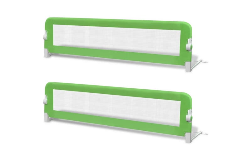 Turvalaita sänkyyn 2 kpl vihreä 150x42 cm - Vihreä - Huonekalut - Lasten kalusteet - Lastensängyt & juniorisängyt