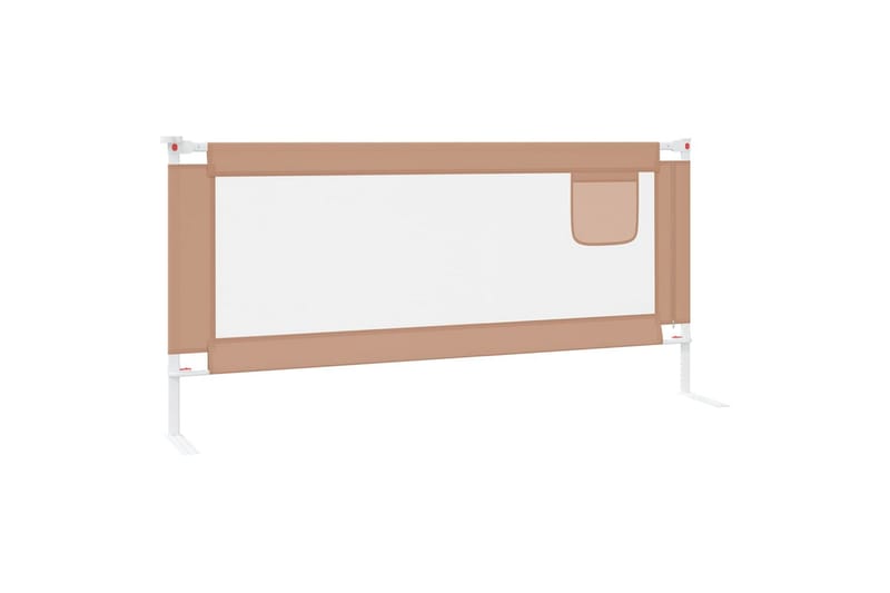 Turvalaita sänkyyn harmaanruskea 200x25 cm kangas - Taupe - Huonekalut - Lasten kalusteet - Lastensängyt & juniorisängyt