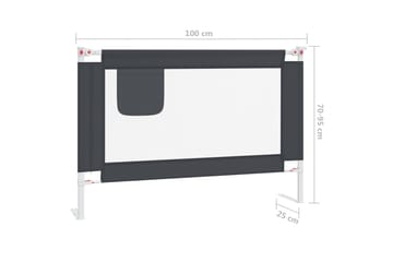 Turvalaita sänkyyn tummanharmaa 100x25 cm kangas - Harmaa - Huonekalut - Lasten kalusteet - Lastensängyt & juniorisängyt