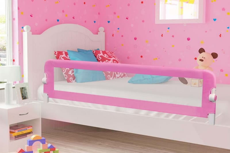 Turvalaita sänkyyn polyesteri 180x42 cm pinkki - Pinkki - Huonekalut - Lasten kalusteet - Lastensängyt & juniorisängyt