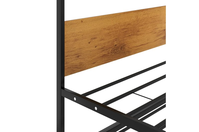 Ulosvedettävä sängynrunko musta metalli 90x200 cm - Musta - Huonekalut - Lasten kalusteet - Lastensängyt & juniorisängyt - Tavallinen lastensänky
