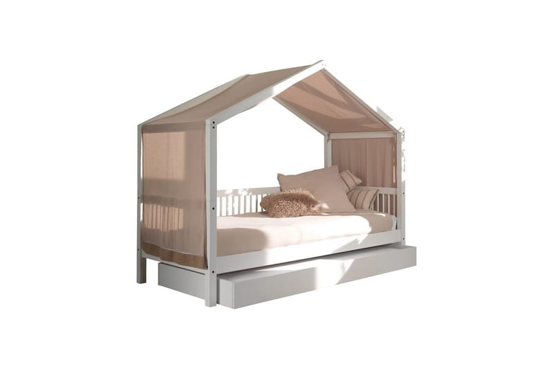 Unisänky laatikolla ja tekstiilisarjalla Forrest Valkoinen, Valkoinen