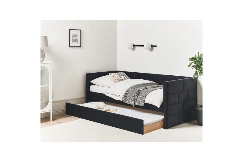 Vedettävä sänky Chavonne - Musta - Huonekalut - Lasten kalusteet - Lastensängyt & juniorisängyt - Tavallinen lastensänky