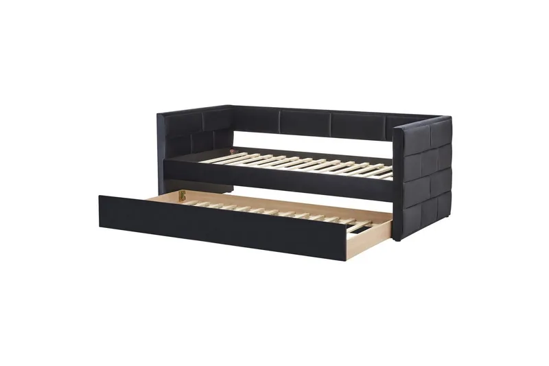 Vedettävä sänky Chavonne - Musta - Huonekalut - Lasten kalusteet - Lastensängyt & juniorisängyt - Tavallinen lastensänky