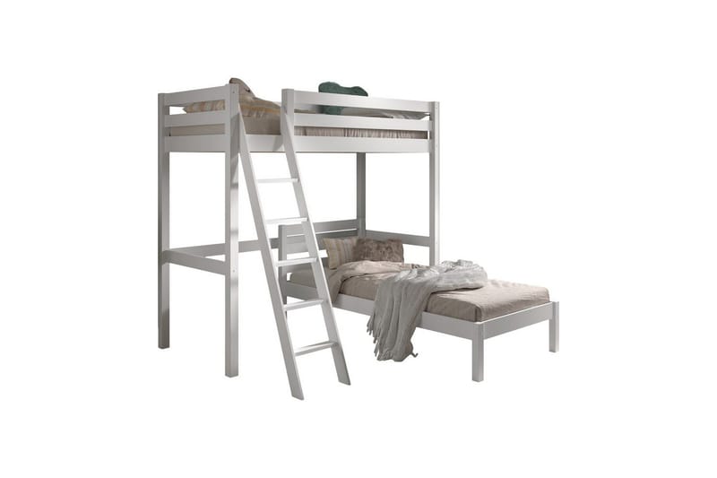 Yhden hengen sänky ja yhteensopiva rullattava sälepohja Pino Mezzanine 90 x 200 cm, 90 x 200 cm