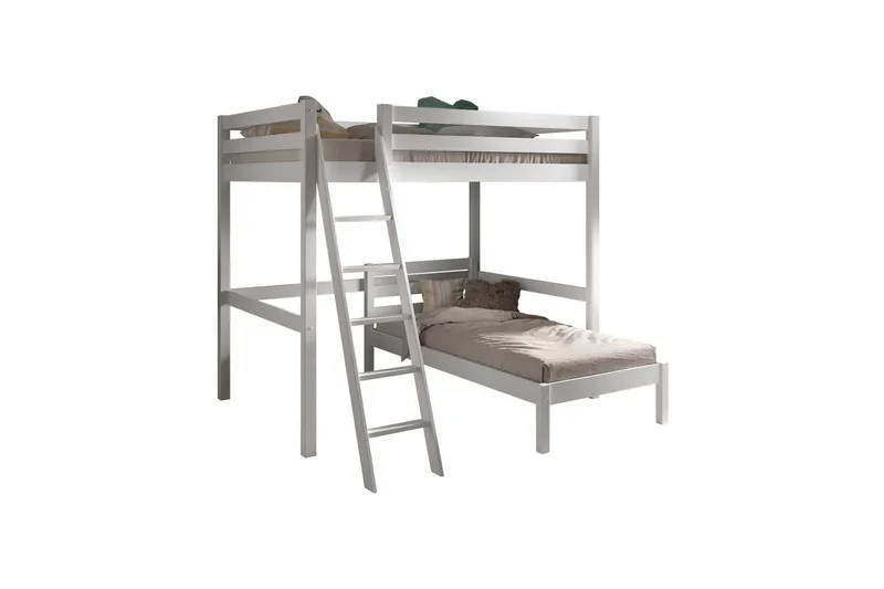 Yhden hengen sänky ja yhteensopiva rullattava sälepohja Pino Mezzanine 140 x 200 cm - 140 x 200 cm - Huonekalut - Lasten kalusteet - Lastensängyt & juniorisängyt - Tavallinen lastensänky