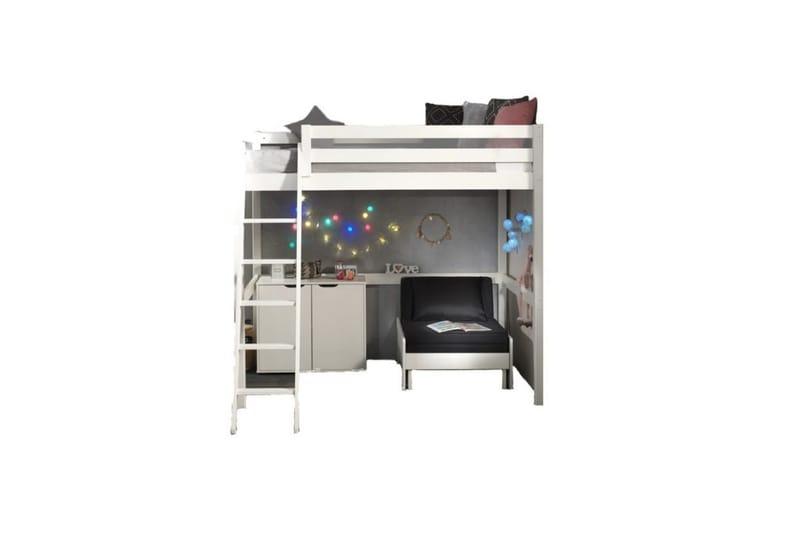 Vuodesohva ja lipasto Pino Mezzanine 2-ovinen 140 x 200 cm - 140 x 200 cm - Huonekalut - Lasten kalusteet - Lasten huonekalusetti