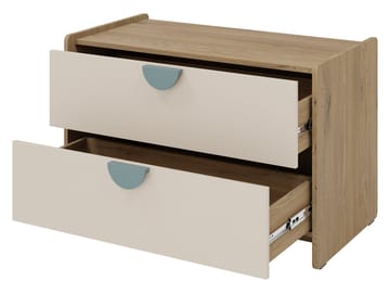 Zarek-makuuhuoneen kalustesetti - ruskea, beige ja vaaleanpunainen - Huonekalut - Lasten kalusteet - Lasten huonekalusetti