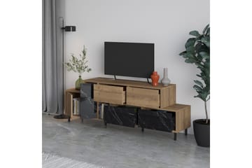 Hermes Tv-möbelset 171,2x35,6 cm Beige Brown/Black - Huonekalut - TV- & Mediakalusteet - Tv taso & Mediataso