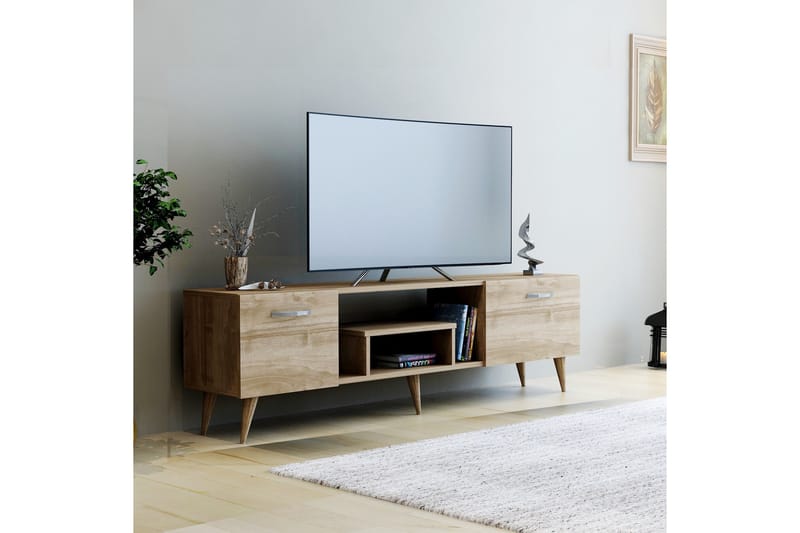 Irma tv-taso 150x29,6 cm ruskea - Hanah Home - Huonekalut - TV- & Mediakalusteet - Tv taso & Mediataso