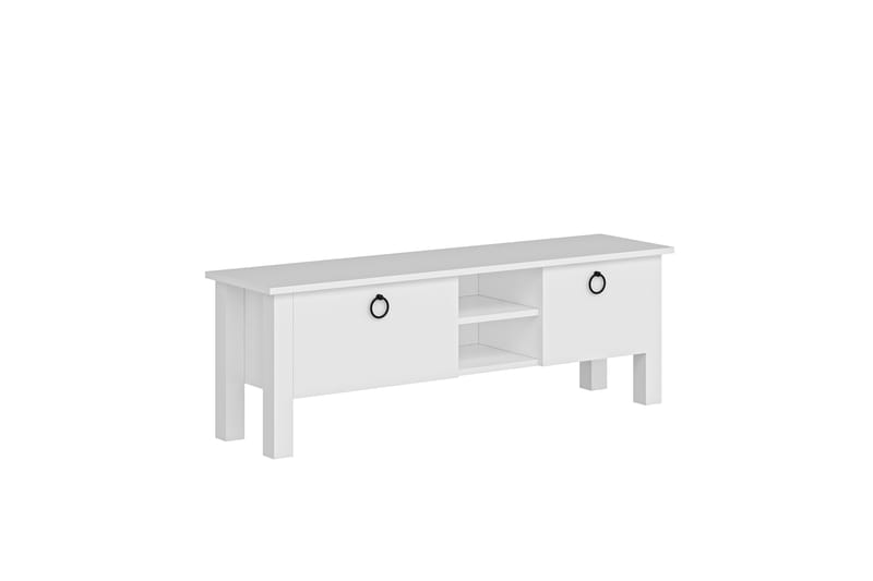 Perrenmies tv-taso 140x35 cm valkoinen - Hanah Home - Huonekalut - TV- & Mediakalusteet - Tv taso & Mediataso