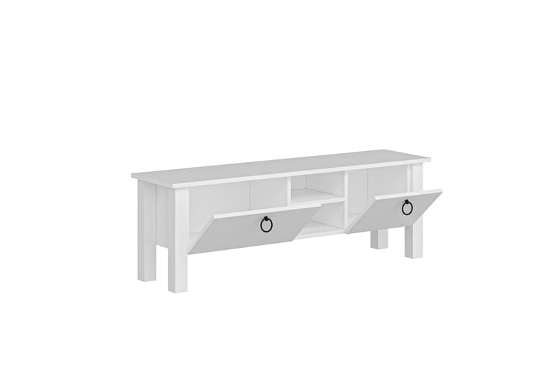 Perrenmies tv-taso 140x35 cm valkoinen - Hanah Home - Huonekalut - TV- & Mediakalusteet - Tv taso & Mediataso