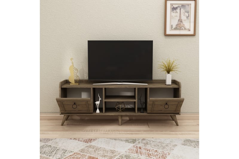 Irubhi tv-kalustesetti 150x35 cm ruskea - Hanah Home - Huonekalut - TV- & Mediakalusteet - TV-kalustepaketti