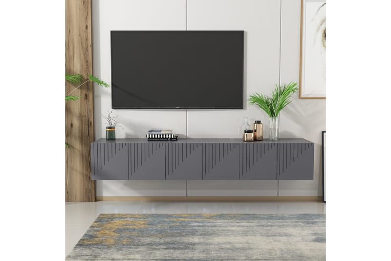 Artemis tv-taso 180x37 cm musta - Hanah Home - Huonekalut - TV- & Mediakalusteet - Tv taso & Mediataso