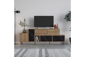 Hermes Tv-möbelset 171,2x35,6 cm Beige Brown/Black - Huonekalut - TV- & Mediakalusteet - Tv taso & Mediataso