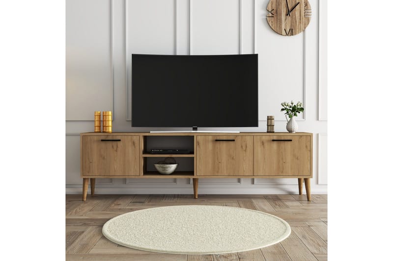 Essexa TV-taso 180x35 cm ruskea - Huonekalut - TV- & Mediakalusteet - Tv taso & Mediataso