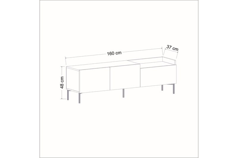 Mijara tv-taso 160x37 cm musta - Hanah Home - Huonekalut - TV- & Mediakalusteet - Tv taso & Mediataso