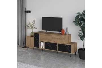 Hermes Tv-möbelset 171,2x35,6 cm Beige Brown/Black - Huonekalut - TV- & Mediakalusteet - Tv taso & Mediataso
