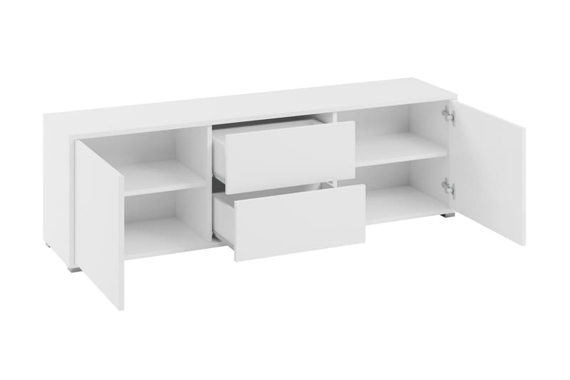 Agawal lattiamallinen tv-taso 141 cm säilytystilalla maalattua puuta - Beige - Huonekalut - TV- & Mediakalusteet - Tv taso & Mediataso