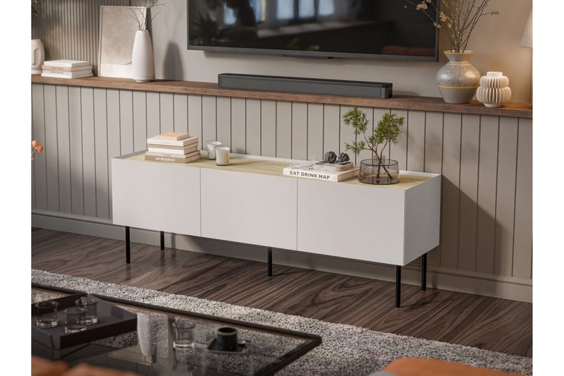 Akie TV-taso 150 cm - Beige - Huonekalut - TV- & Mediakalusteet - Tv taso & Mediataso