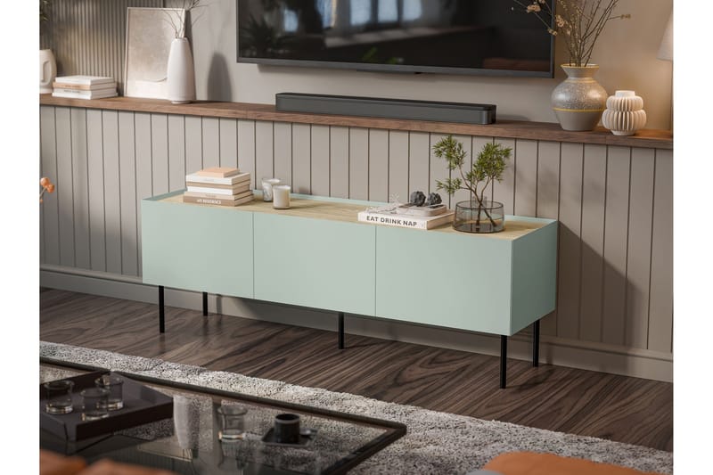 Akie TV-taso 150 cm - Vihreä - Huonekalut - TV- & Mediakalusteet - Tv taso & Mediataso