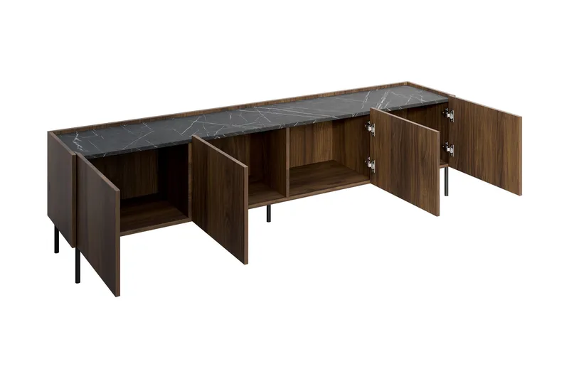 Akihito TV-taso 200 cm - Ruskea - Huonekalut - TV- & Mediakalusteet - Tv taso & Mediataso