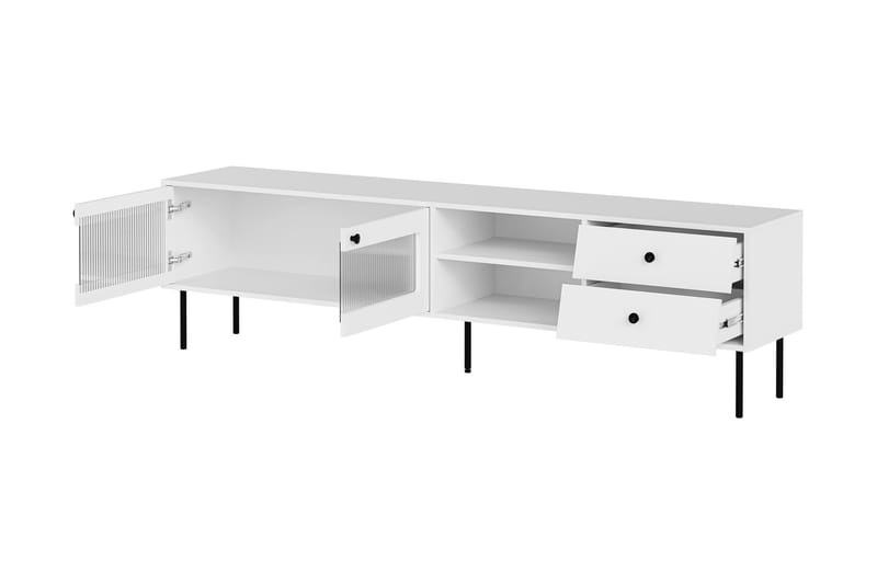 Akilesh TV-taso 200 cm - Valkoinen - Huonekalut - TV- & Mediakalusteet - Tv taso & Mediataso