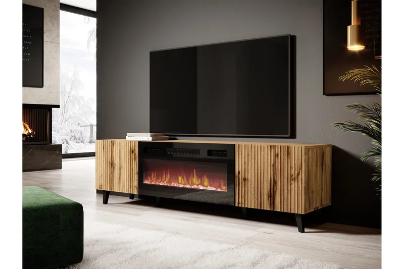 Akimasa TV-taso 181 cm - Luonnonväri - Huonekalut - TV- & Mediakalusteet - Tv taso & Mediataso