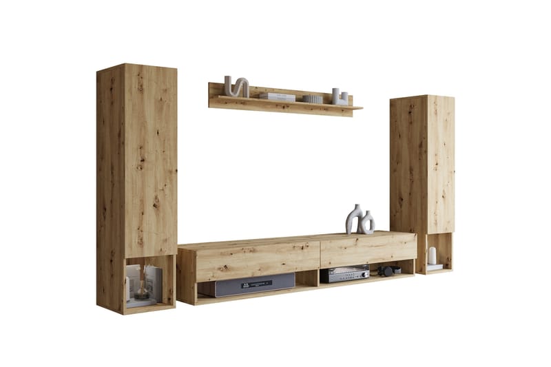 Amadeo TV-huonekalusetti - Ruskea - Huonekalut - TV- & Mediakalusteet - TV-kalustepaketti