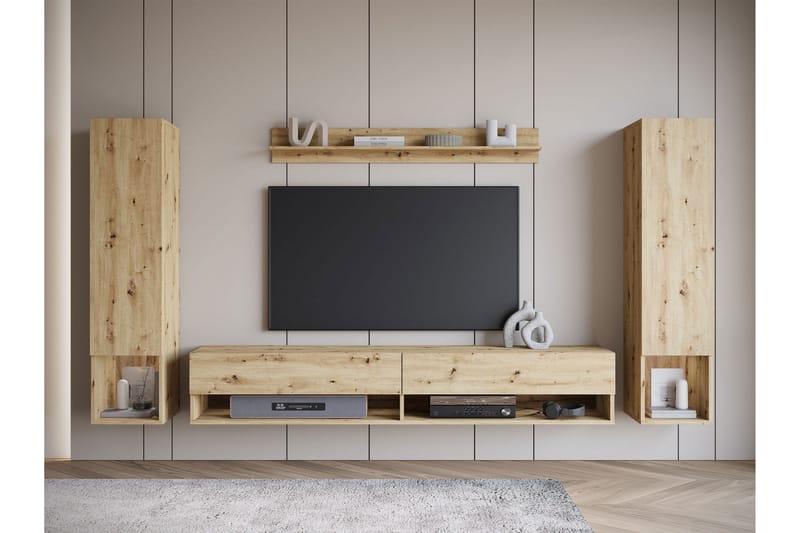 Amadeo TV-huonekalusetti - Ruskea - Huonekalut - TV- & Mediakalusteet - TV-kalustepaketti