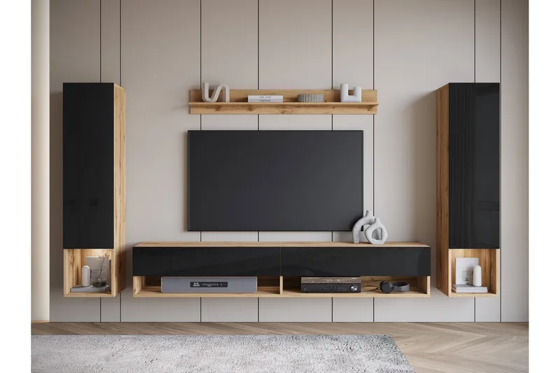 Amadeo TV-huonekalusetti - Ruskea - Huonekalut - TV- & Mediakalusteet - TV-kalustepaketti