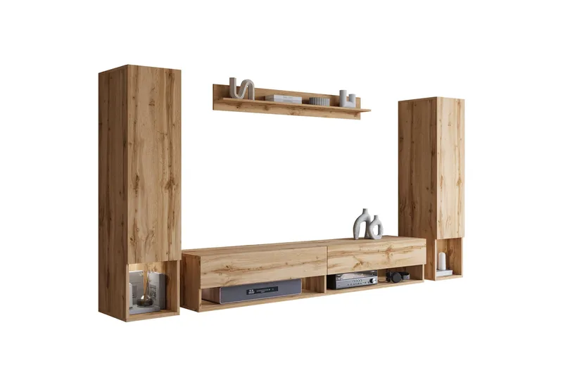 Amadeo TV-huonekalusetti - Ruskea - Huonekalut - TV- & Mediakalusteet - TV-kalustepaketti