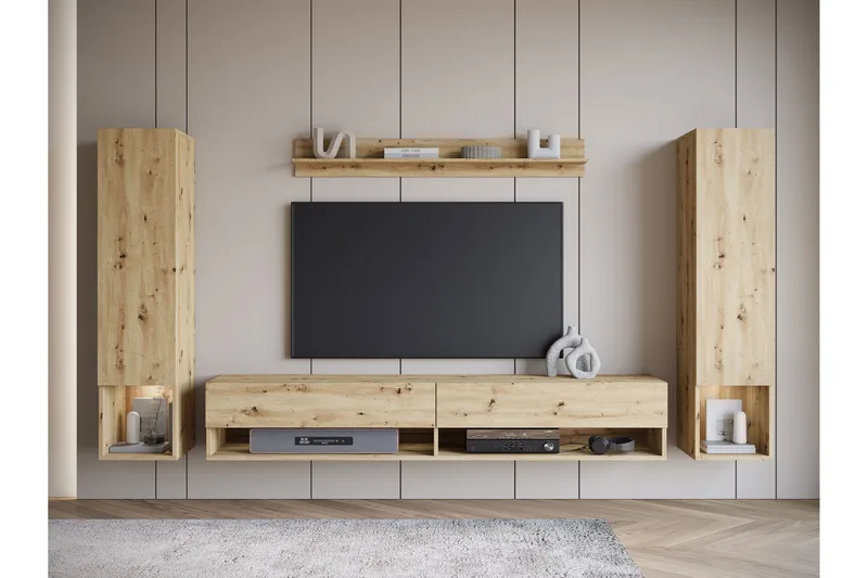 Amadeo TV-huonekalusetti - Ruskea - Huonekalut - TV- & Mediakalusteet - TV-kalustepaketti