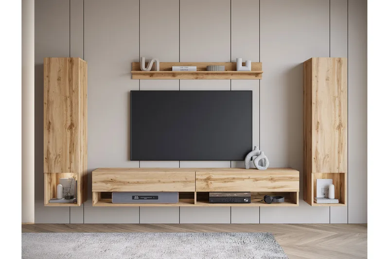 Amadeo TV-huonekalusetti - Ruskea - Huonekalut - TV- & Mediakalusteet - TV-kalustepaketti