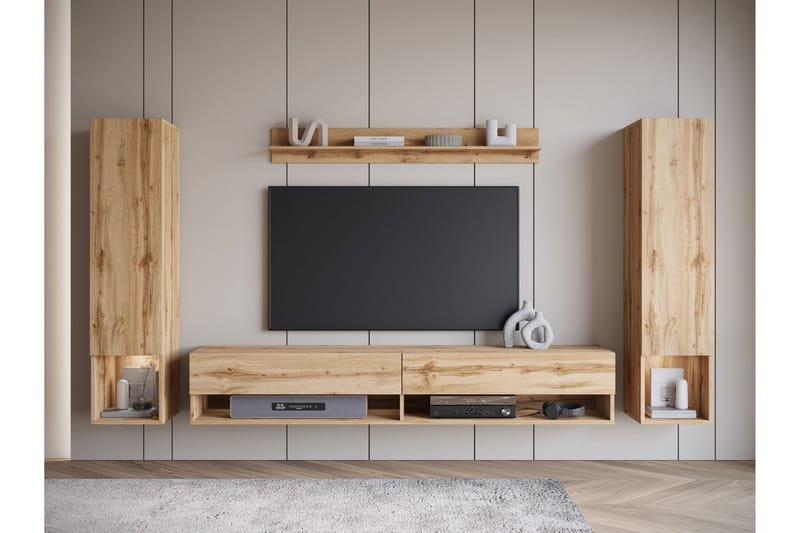 Amadeo TV-huonekalusetti - Ruskea - Huonekalut - TV- & Mediakalusteet - TV-kalustepaketti