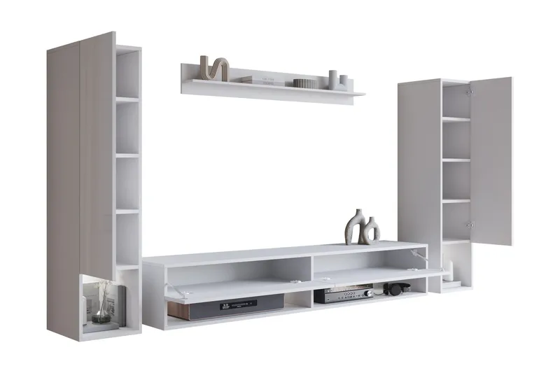 Amadeo TV-huonekalusetti - Valkoinen - Huonekalut - TV- & Mediakalusteet - TV-kalustepaketti