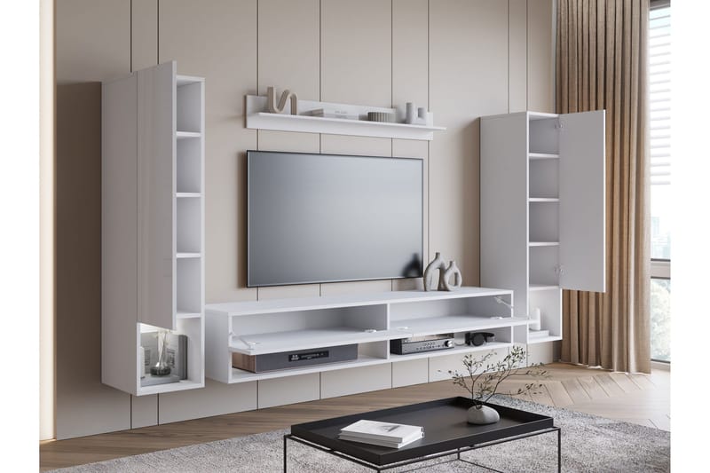 Amadeo TV-huonekalusetti - Valkoinen - Huonekalut - TV- & Mediakalusteet - TV-kalustepaketti
