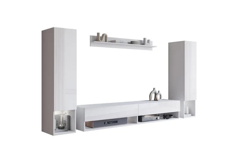 Amadeo TV-huonekalusetti - Valkoinen - Huonekalut - TV- & Mediakalusteet - TV-kalustepaketti