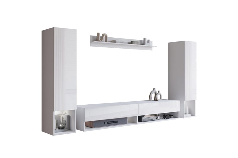 Amadeo TV-huonekalusetti - Valkoinen - Huonekalut - TV- & Mediakalusteet - TV-kalustepaketti