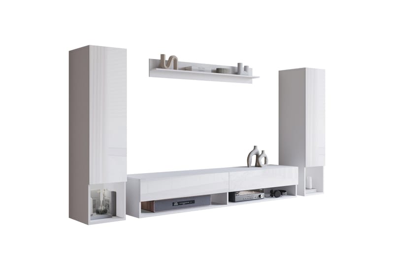 Amadeo TV-huonekalusetti - Valkoinen - Huonekalut - TV- & Mediakalusteet - TV-kalustepaketti