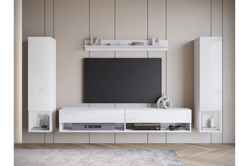 Amadeo TV-huonekalusetti - Valkoinen - Huonekalut - TV- & Mediakalusteet - TV-kalustepaketti