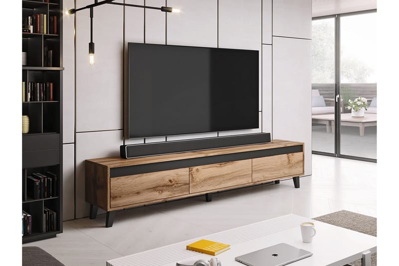 Amshyttan TV-taso 185 cm - Ruskea - Huonekalut - TV- & Mediakalusteet - Tv taso & Mediataso