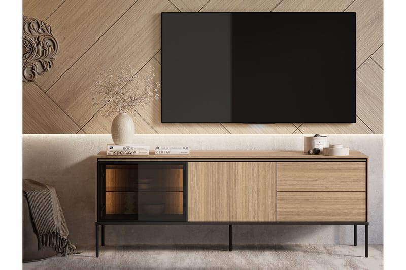 Basici Tv-Taso 167x41 cm - Ruskea - Huonekalut - TV- & Mediakalusteet - Tv taso & Mediataso