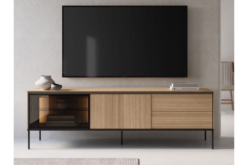 Basici Tv-Taso 197x41 cm - Harmaa/Vihreä - Huonekalut - TV- & Mediakalusteet - Tv taso & Mediataso